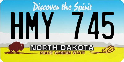 ND license plate HMY745