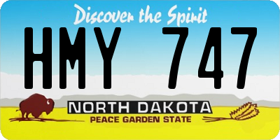 ND license plate HMY747