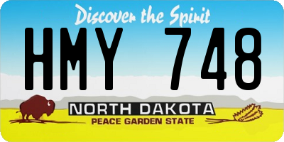 ND license plate HMY748