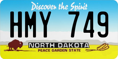 ND license plate HMY749