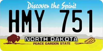 ND license plate HMY751