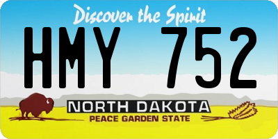 ND license plate HMY752