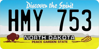 ND license plate HMY753