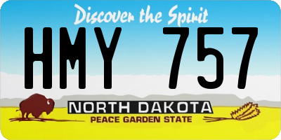 ND license plate HMY757