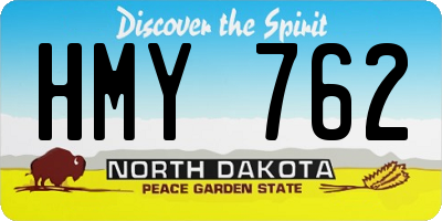 ND license plate HMY762