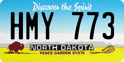 ND license plate HMY773