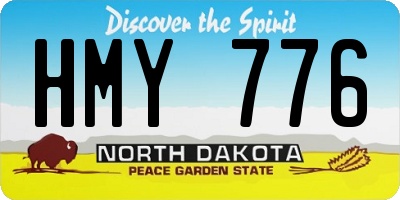 ND license plate HMY776