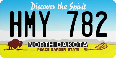 ND license plate HMY782