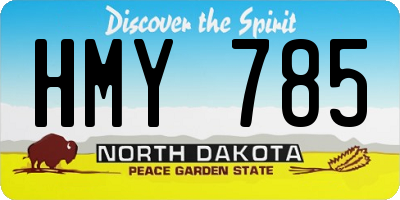 ND license plate HMY785