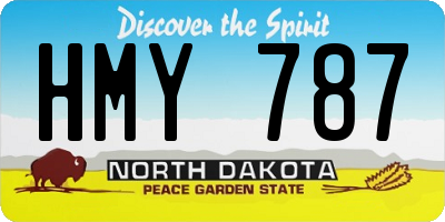 ND license plate HMY787