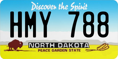 ND license plate HMY788
