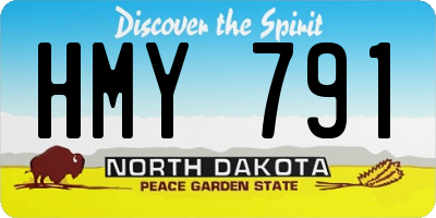 ND license plate HMY791