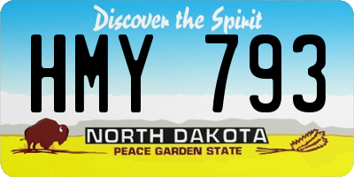 ND license plate HMY793