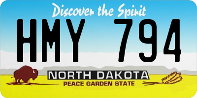 ND license plate HMY794