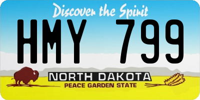 ND license plate HMY799