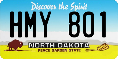 ND license plate HMY801