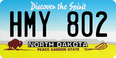 ND license plate HMY802