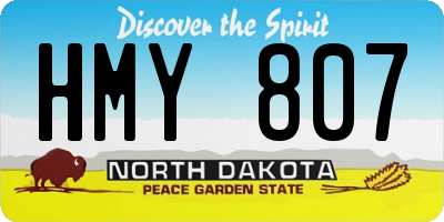 ND license plate HMY807