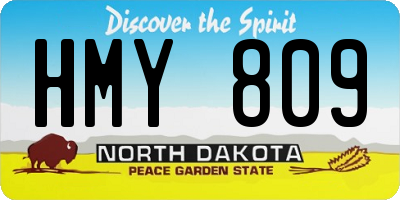 ND license plate HMY809