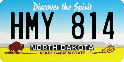 ND license plate HMY814