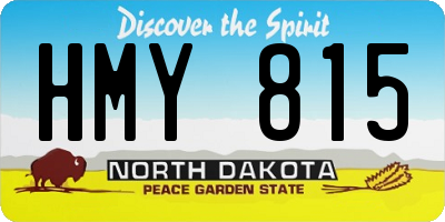 ND license plate HMY815