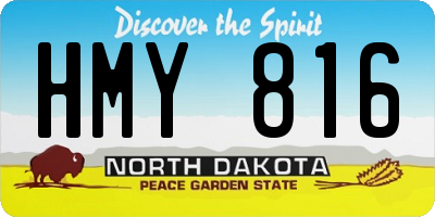 ND license plate HMY816