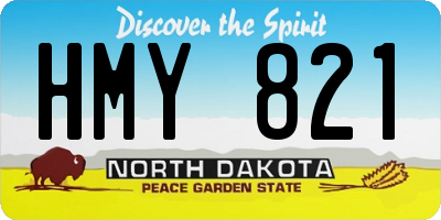 ND license plate HMY821