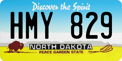 ND license plate HMY829