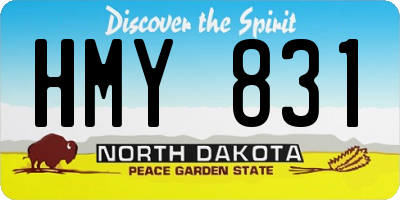 ND license plate HMY831