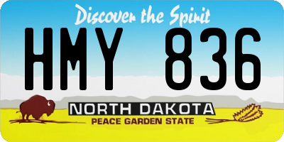 ND license plate HMY836