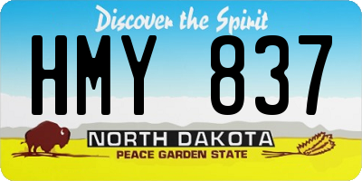 ND license plate HMY837