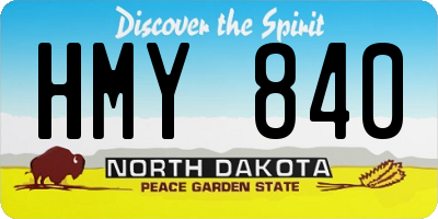 ND license plate HMY840