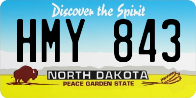 ND license plate HMY843