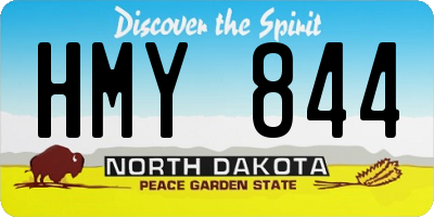 ND license plate HMY844