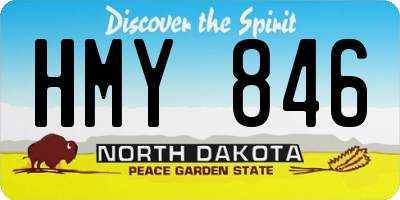 ND license plate HMY846