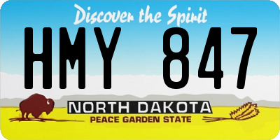 ND license plate HMY847