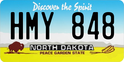 ND license plate HMY848