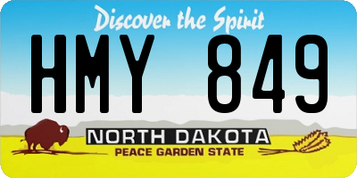 ND license plate HMY849