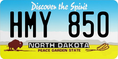 ND license plate HMY850