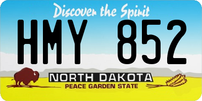 ND license plate HMY852