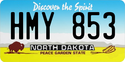 ND license plate HMY853