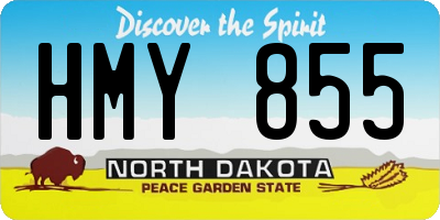 ND license plate HMY855