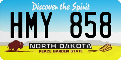 ND license plate HMY858