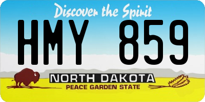 ND license plate HMY859