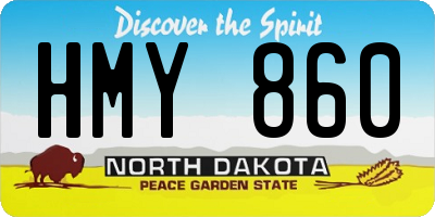 ND license plate HMY860