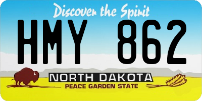 ND license plate HMY862