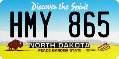 ND license plate HMY865