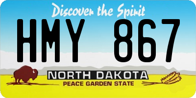 ND license plate HMY867