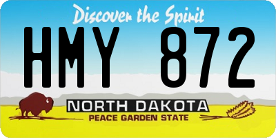 ND license plate HMY872