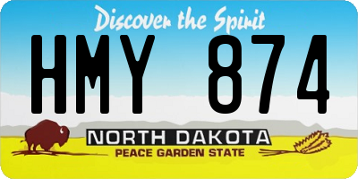 ND license plate HMY874